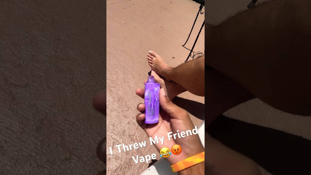 I Threw My Friend Vape 😂😡 #ytshorts #shortfeed #fyp #comedy #vape #reaction #2023 #friends #prank