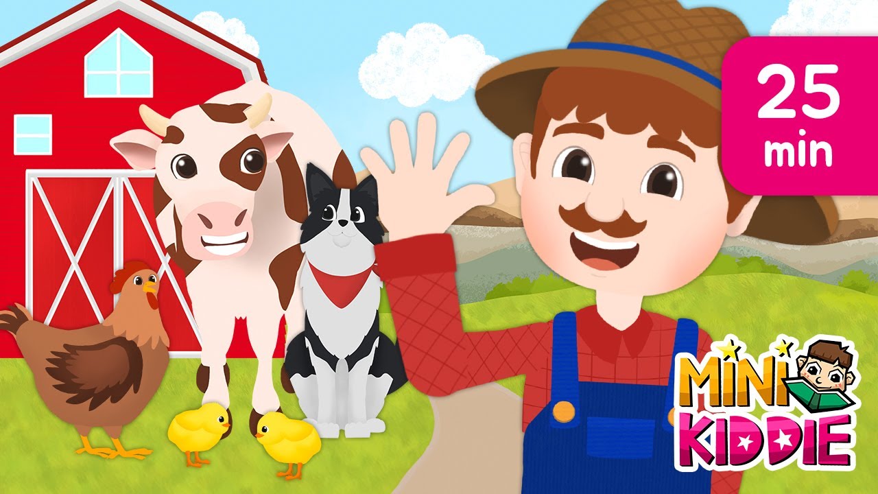 The Farmer In The Dell & More Kids Songs | Nursery Rhymes with Lyrics | 25 Min | Mini Kiddie