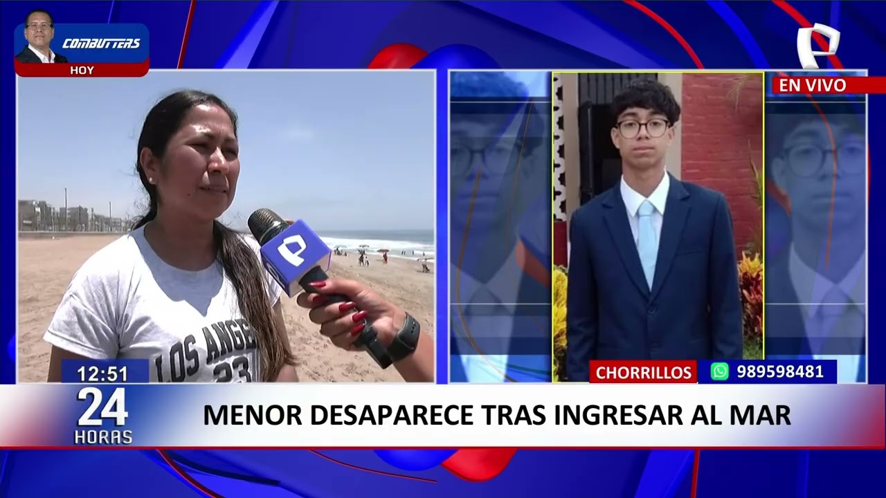 24 HORAS EN VIVO | Familia busca a menor desaparecido en el mar