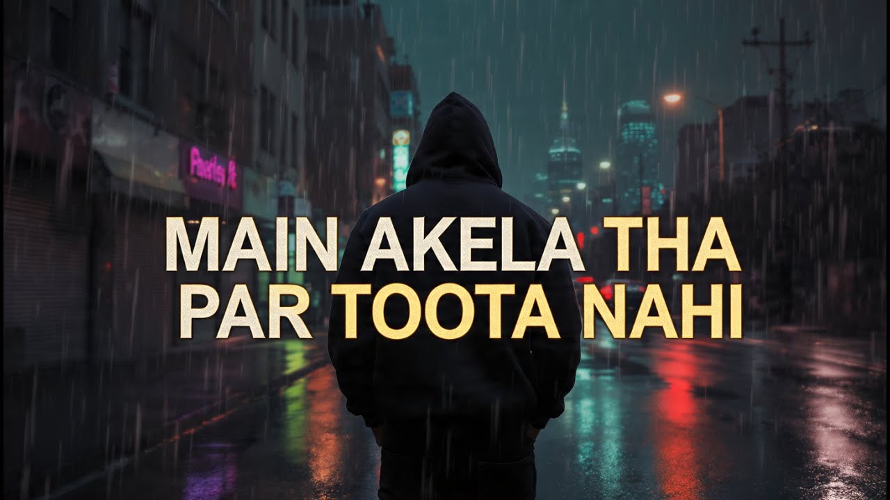 Main Akela Tha Par Toota Nahi | Real Struggle to Success Rap 🔥 #motivationalrap #emotionalrap