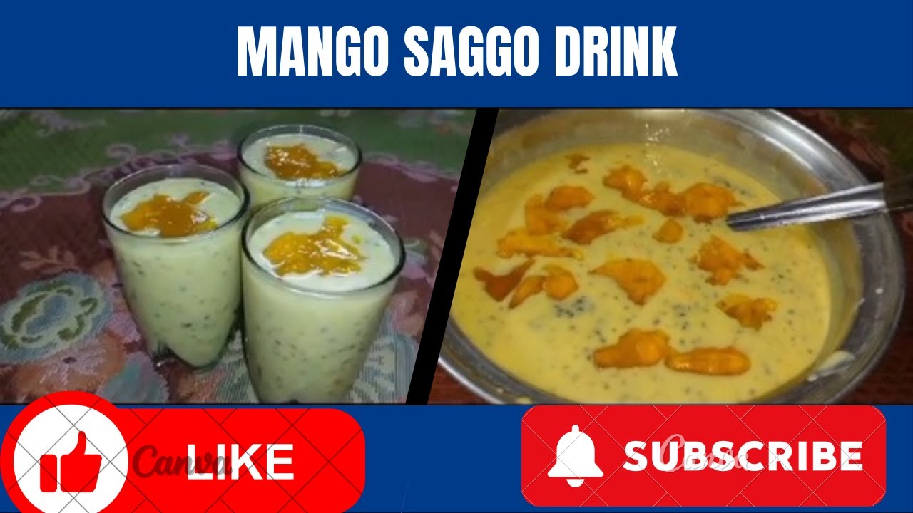 Mango Sago Drink | Mango Sago Dessert Recipe | Mango Tapioca #summerdrink #mangodrink #mangofruity