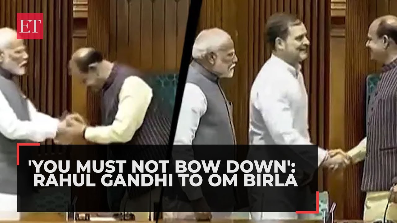 'You bowed down while shaking hands with PM': Rahul Gandhi to LS Speaker, Om Birla responds