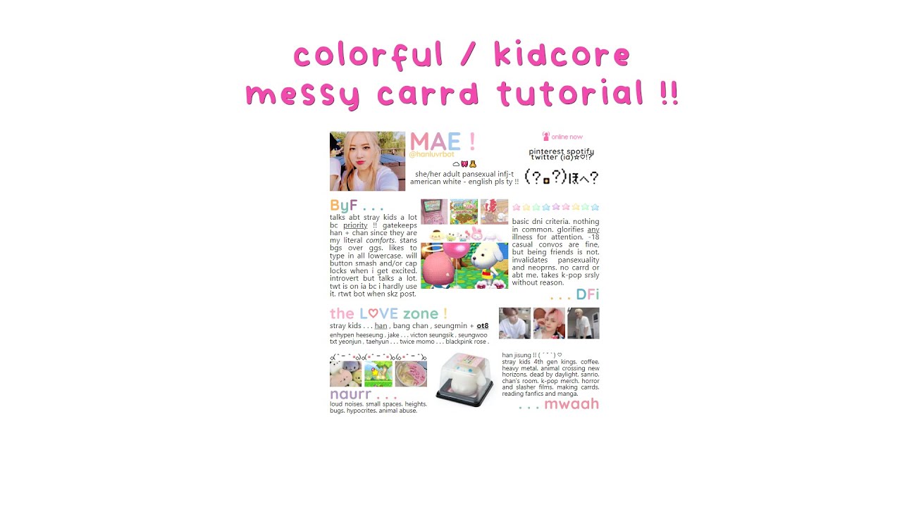 colorful messy carrd tutorial