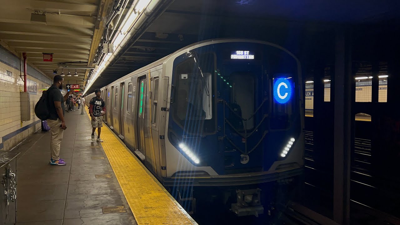 IND Fulton St Line: (A) Express and (C) Local Trains @ Van Siclen Ave (R46, R179, R211A, R211T)