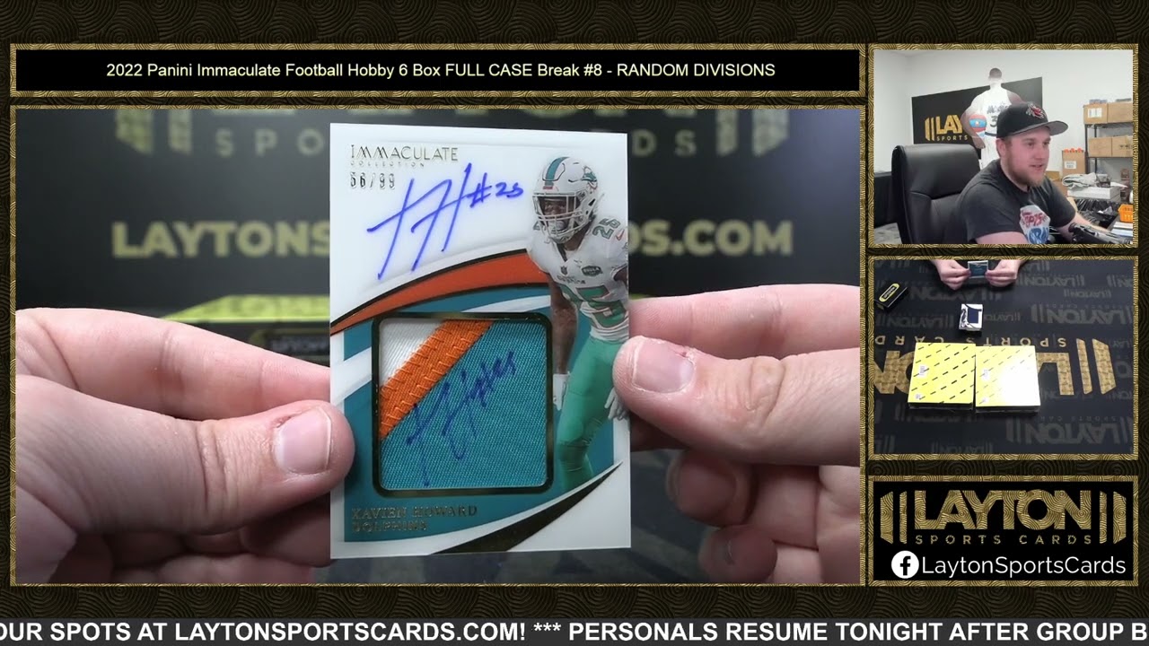 PICKETT HEAT! 2022 Panini Immaculate Football Hobby 6 Box FULL CASE Break #8   RANDOM DIVISIONS