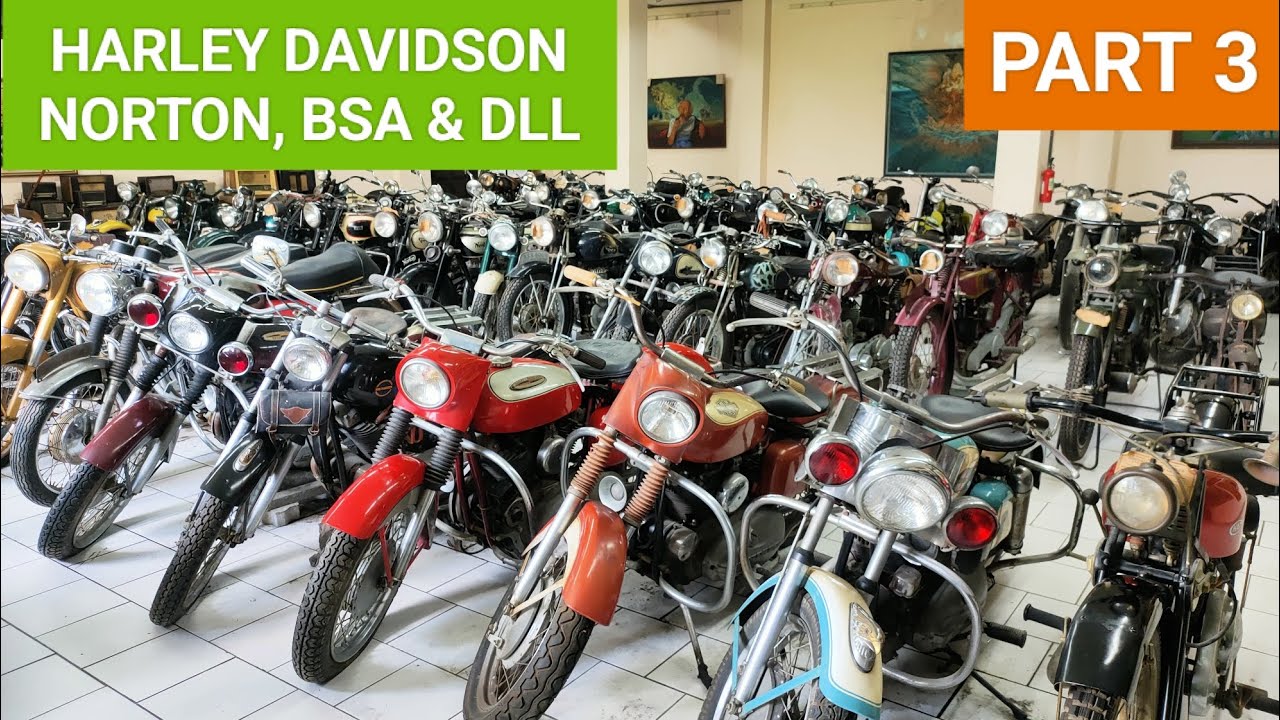 KOLEKSI RATUSAN MOTOR ANTIK HARLEY NORTON BSA DLL | MERPATI GALERI YOGYAKARTA | PART 3