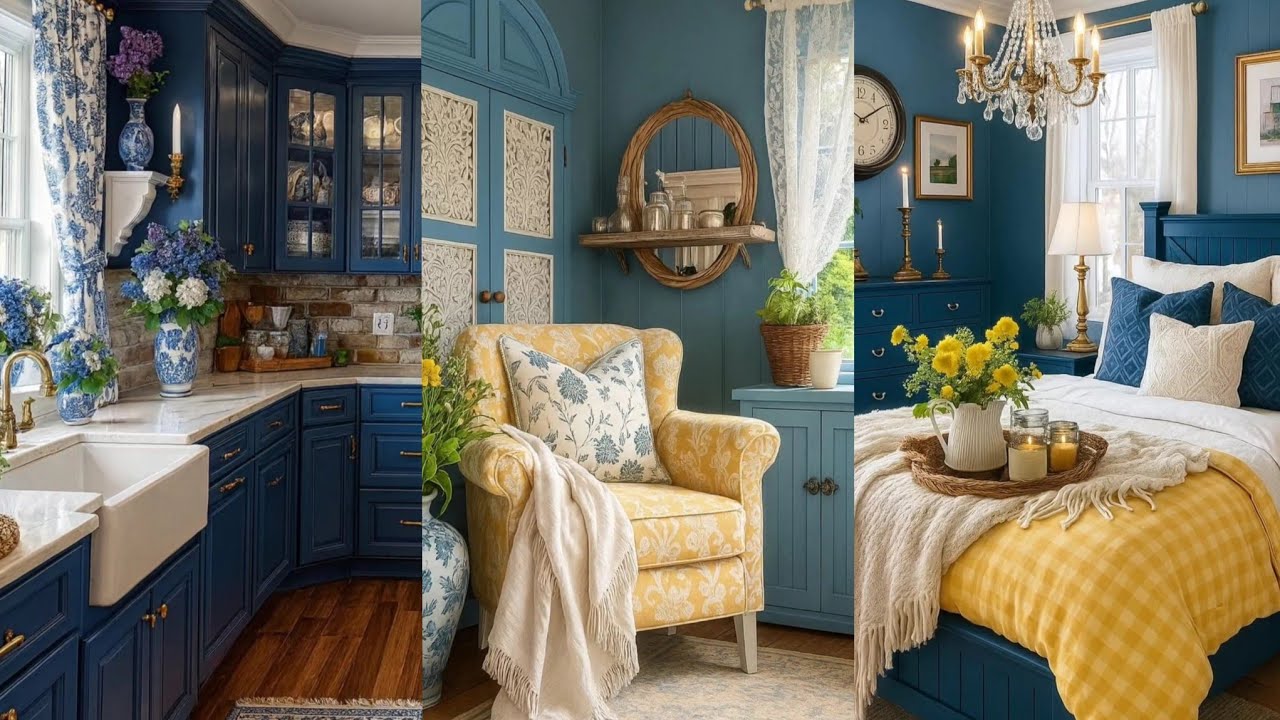 Shabby Chic Countryside Home Décor with Blue and White || Vintage Cottage Elegance 🦢🌸SHABBY CHIC 
