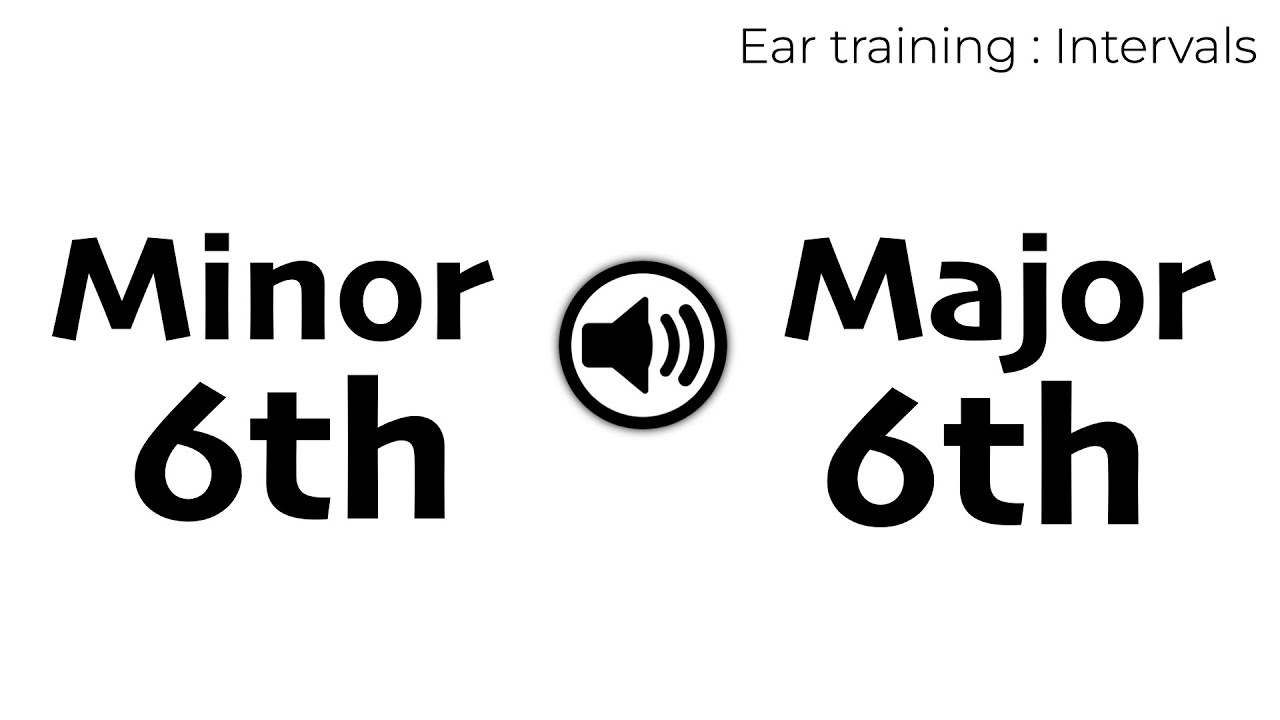 Ear training exercise. Intervals : Minor sixth or Major sixth (minor 6th or major 6th)