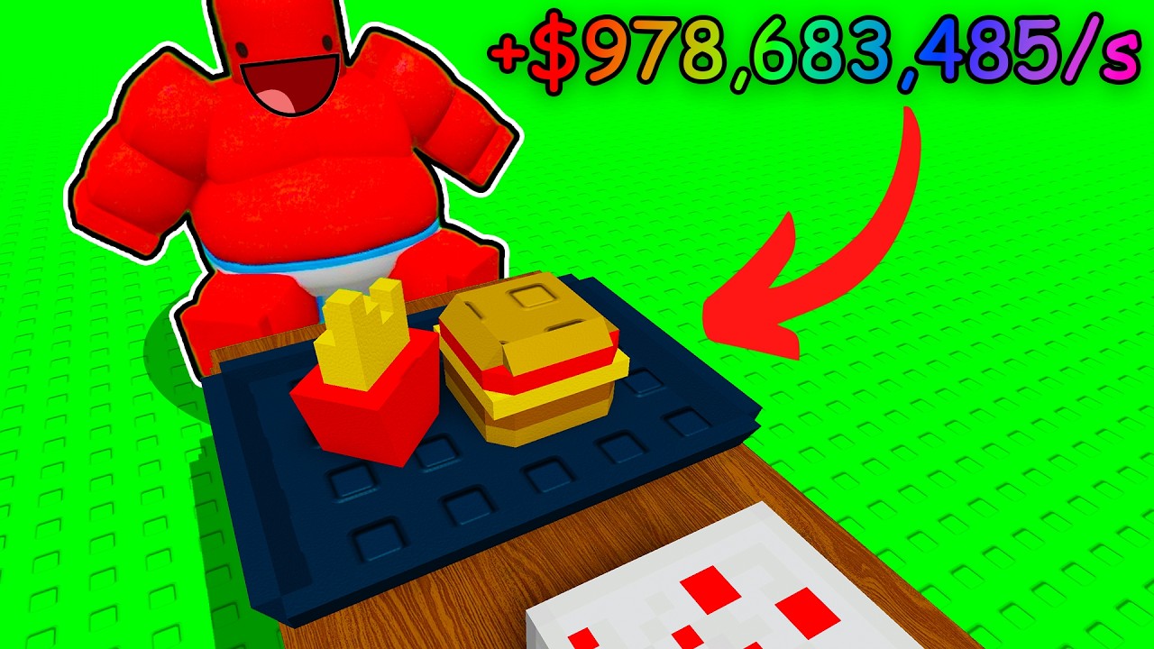 Eating FOOD to make MILLIONS in Roblox!
