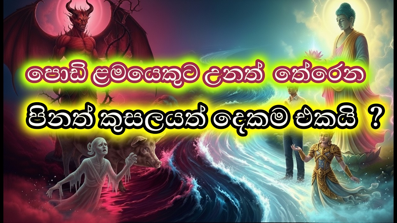 ☸️✨#පාප #කර්ම ✨#පුණ්ය (Puññya) #කර්ම ✨සහ✨ #කුසල (Kusala) #කර්ම ✨#අකුසල #කර්ම අතර ඇති වෙනස✨☸️