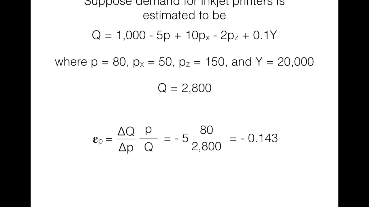 Calculating Price, Income, and Cross Price Elasticities