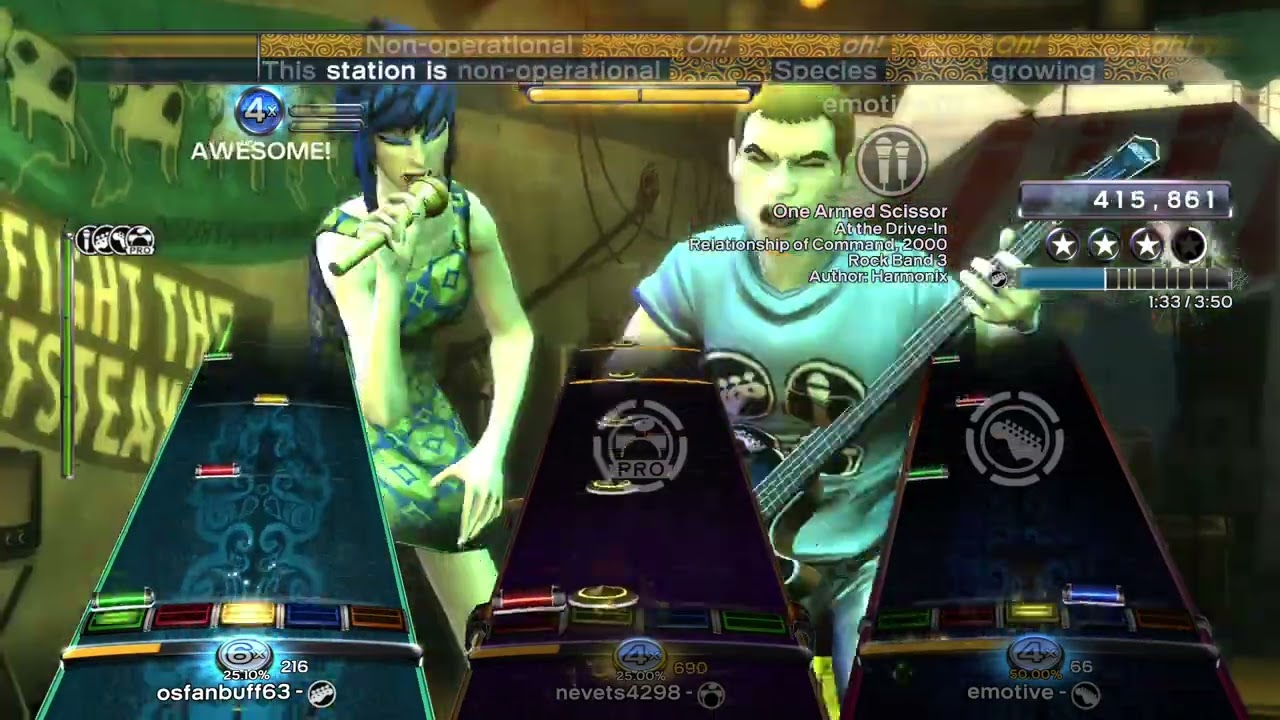 One Armed Scissor by At the Drive-In - Expert Full Band Gold Stars [Rock Band 3 Deluxe]