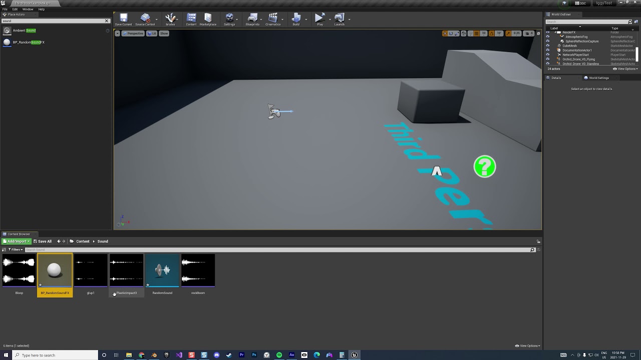 How to make a Random Sound Unreal Engine