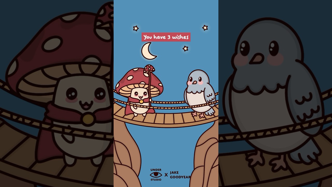 The Double Wish 🪄 Wizard Mushie & Birdie | Original Video: Under Studio x @Jake_Goodyear