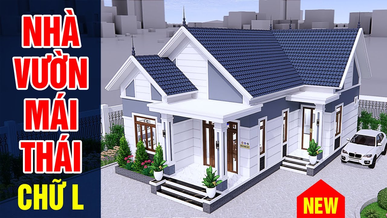 MẪU NHÀ VƯỜN MÁI THÁI CHỮ L ĐẸP NHƯ TRANH VẼ | KÊNH NHÀ ĐẸP