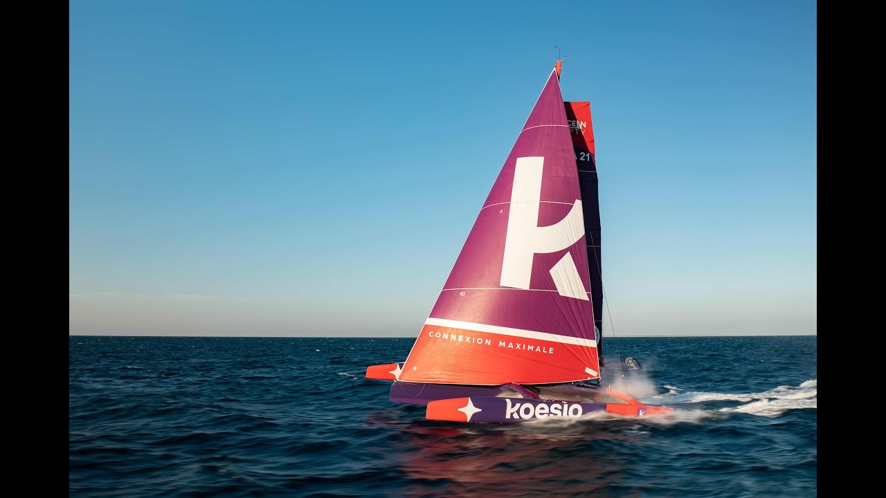 En direct du cockpit de KOESIO - d&eacute;part de la Transat Caf&eacute; l'Or - Le Havre Normandie