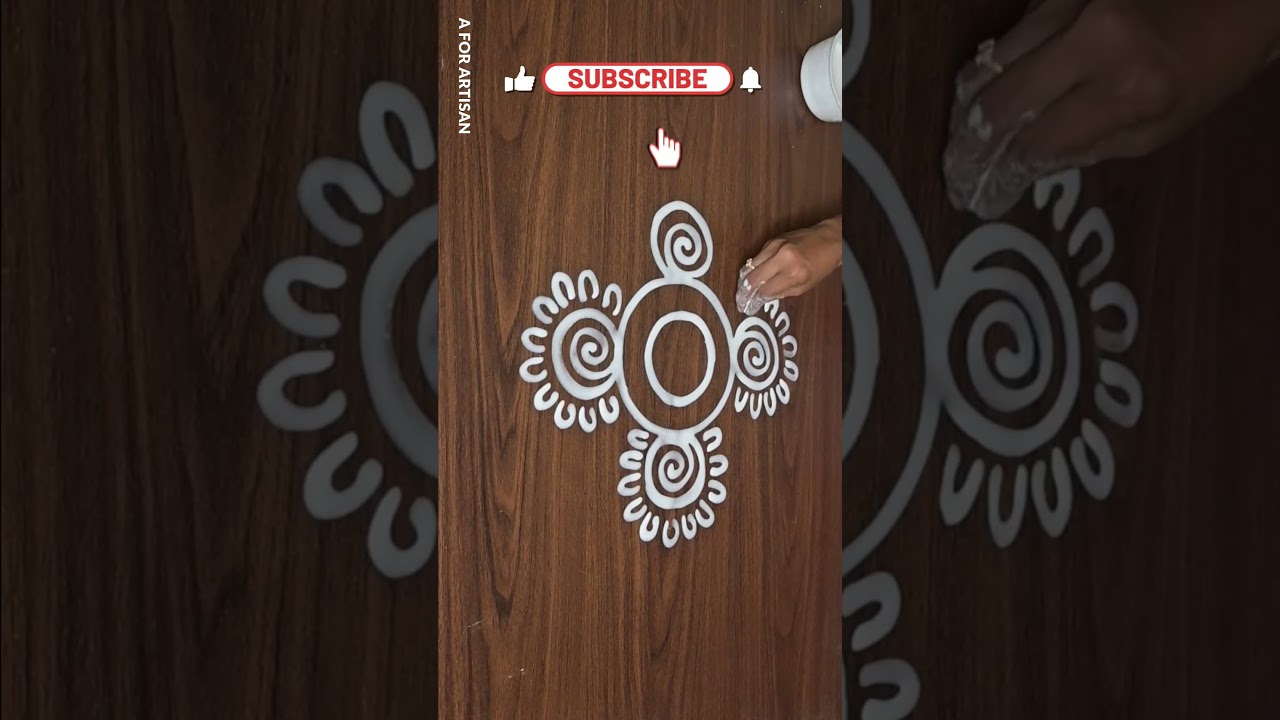 Easy Jhoti Chita Designs🌺 #shorts #alponadesign #shortsvideo  #easyrangolidesign
