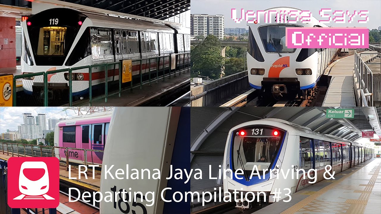 LRT KELANA JAYA LINE ARRIVING & DEPARTING COMPILATION #3