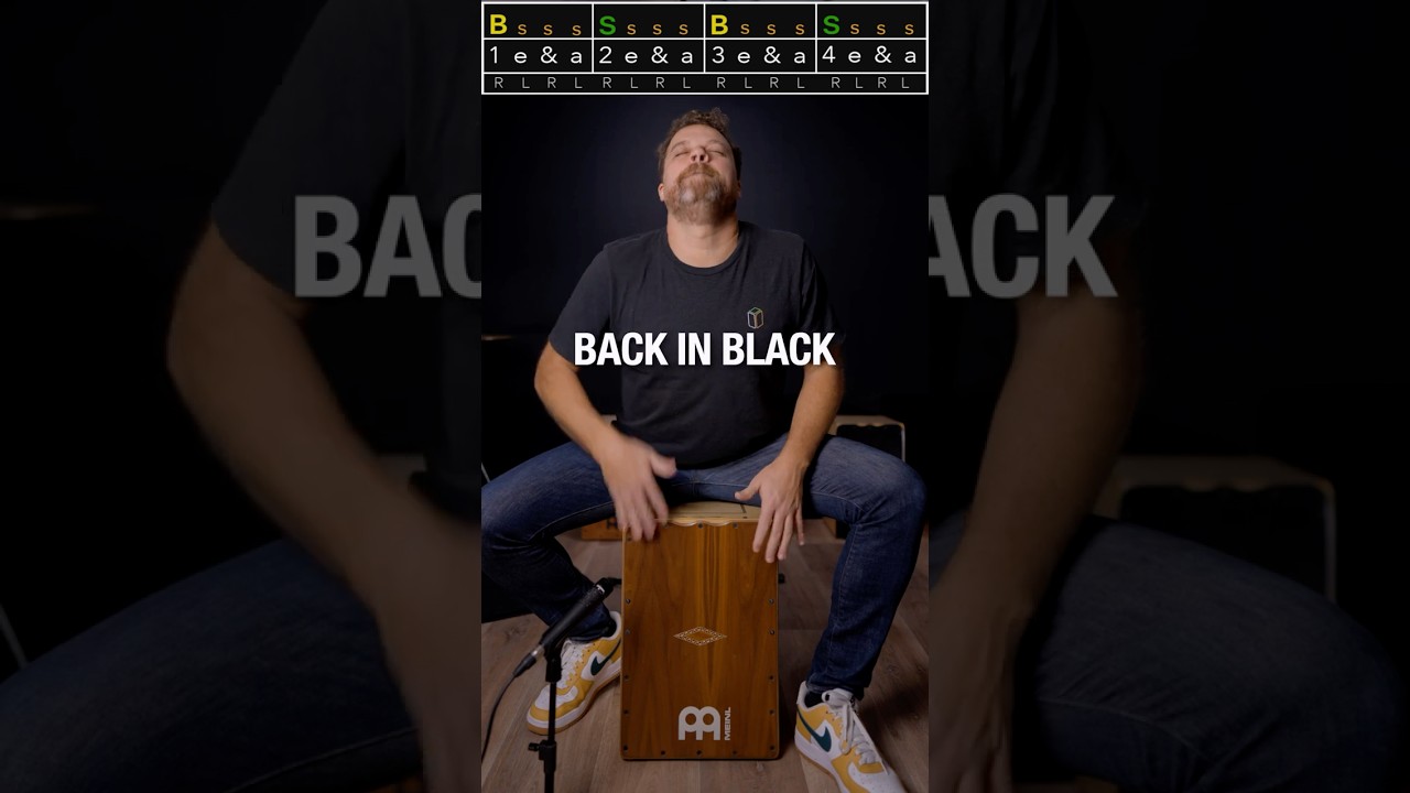 Back in Black on Cajon 😎 Famous Songs