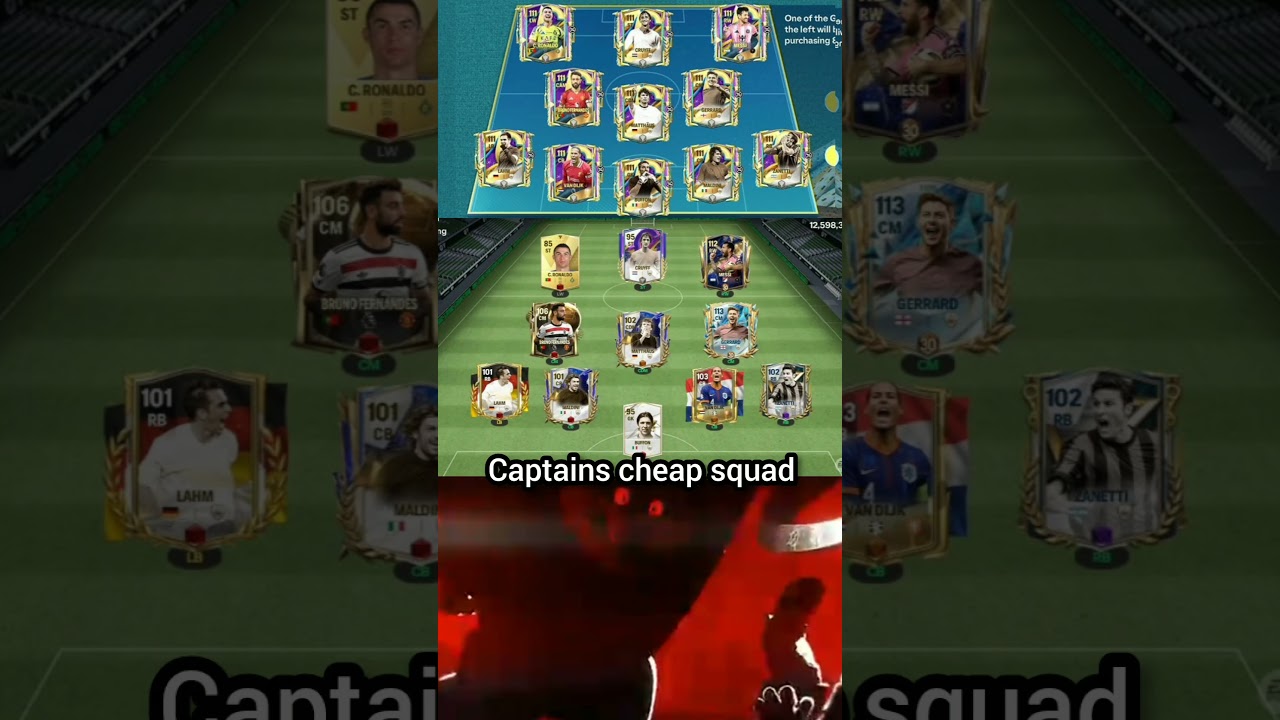 captains cheap squad for F2P 💀 #fcmobile #shorts