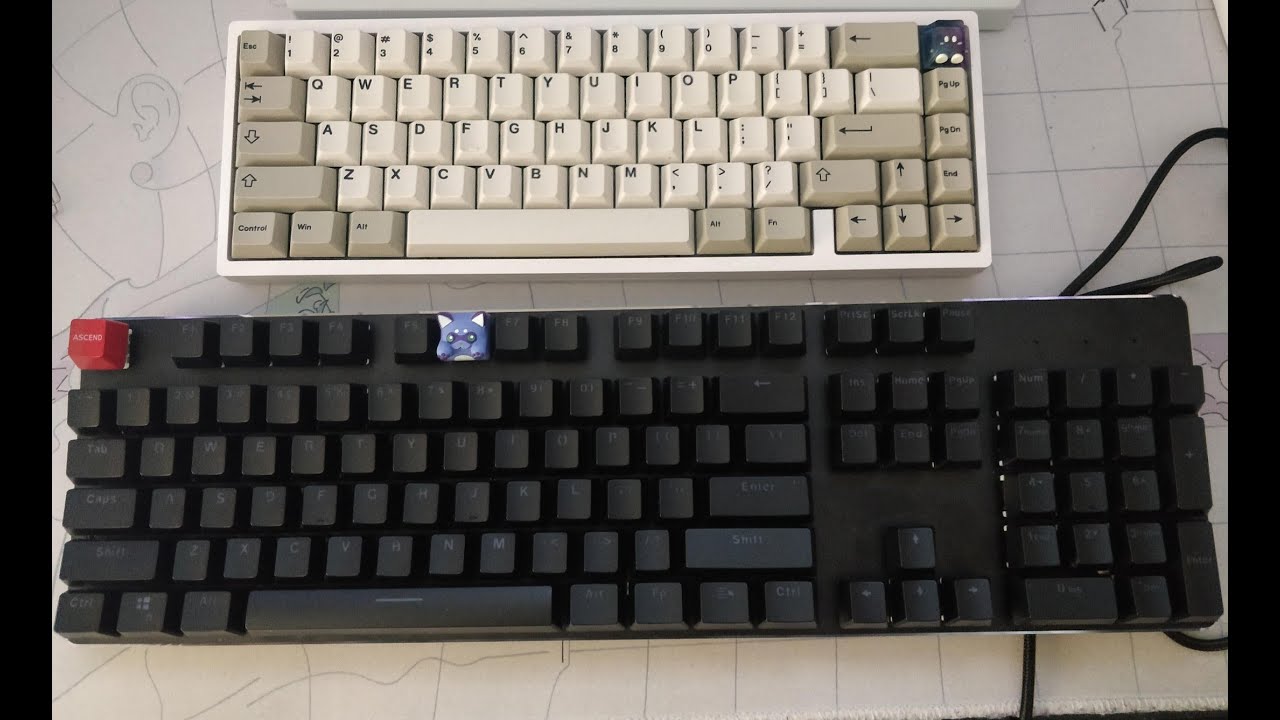 KBD67 Lite R2 (57g Pewters) vs THE CHADBOARD (850g Gateron Red)