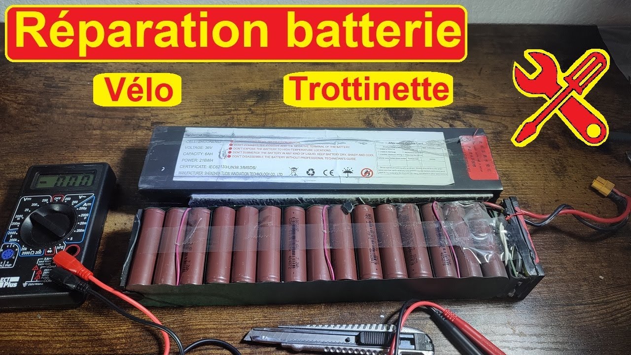 Tuto - Réparer une batterie de trottinette ou vélo électrique