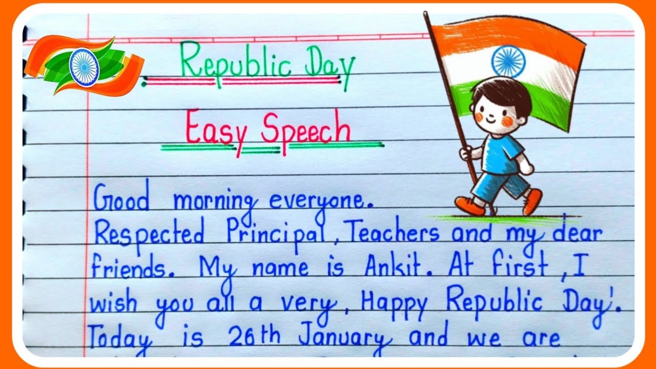 26 January Speech 2026 / Republic Day Speech in English 2026 / Speech On Republic Day In English