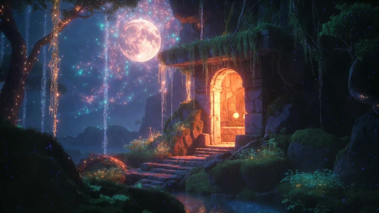 Deep Sleep Music in a Moonlit Sanctuary ✧ Insomnia Relief & Healing Rest
