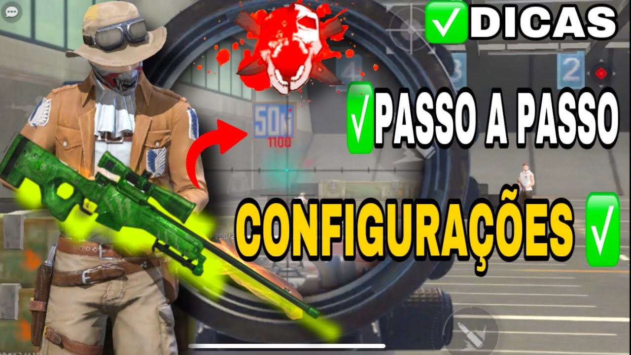 COMO JOGAR DE AWM NO FREE FIRE ( MOBILE )!!