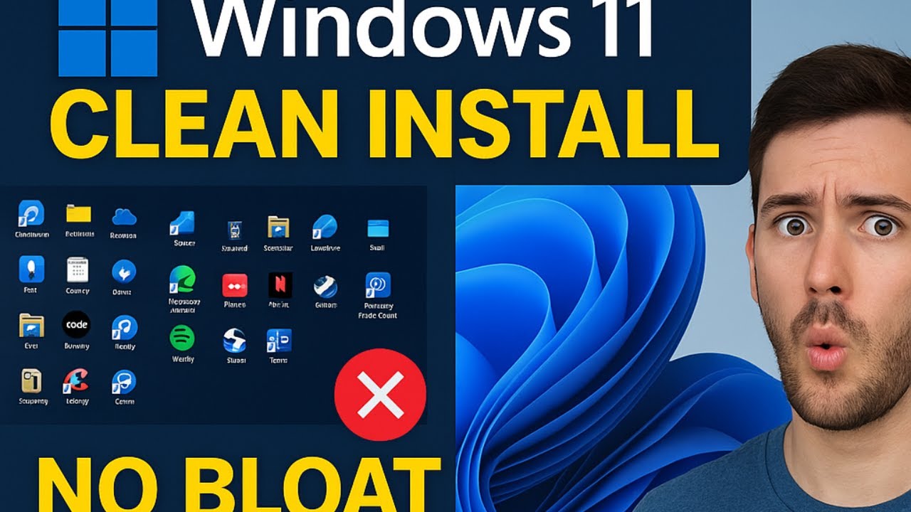 Windows 11 Clean Install for Best Performance & Privacy | No Bloat, No Microsoft Account!