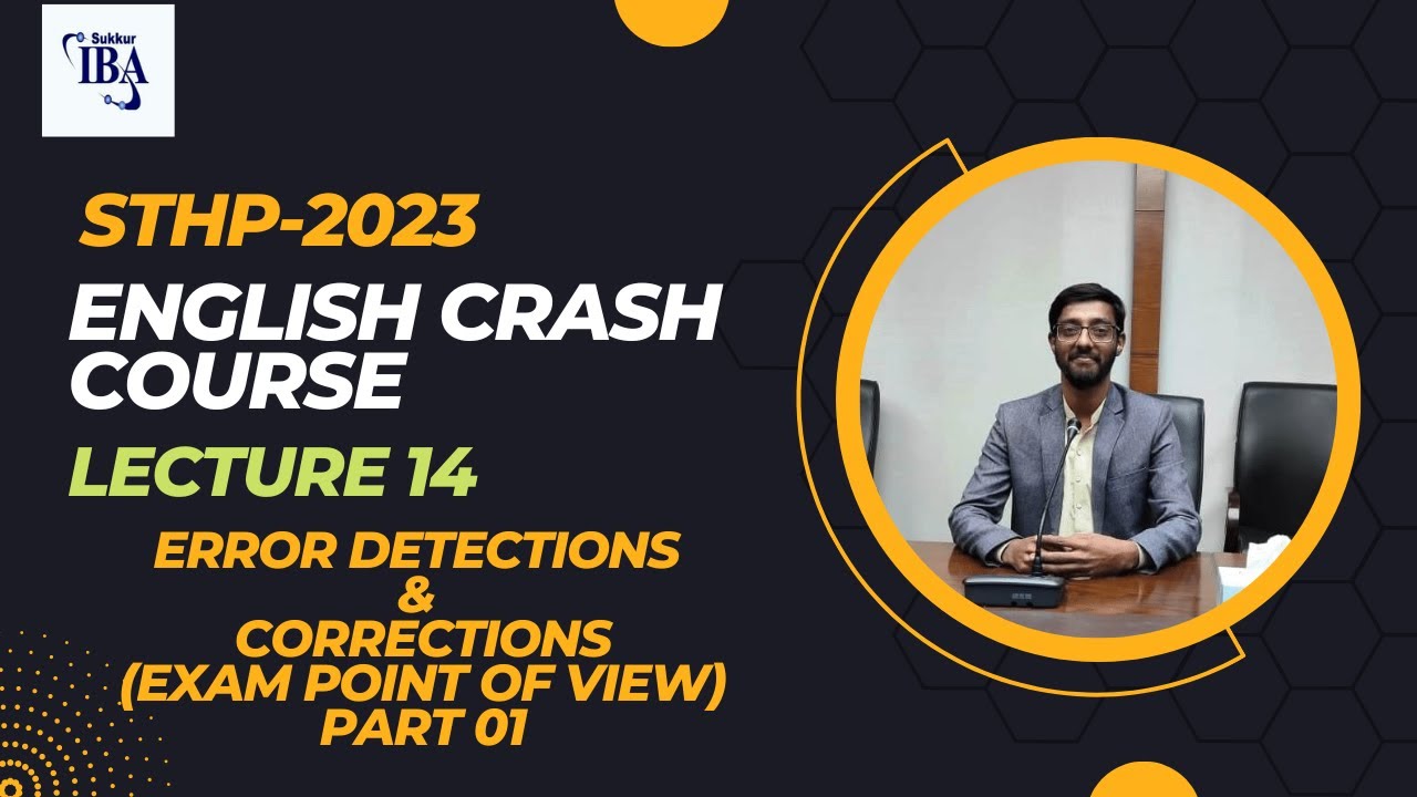 STHP | English Lecture 14 | Error detection & corrections(EXAM POV)part 01 | STHP Classes 2023