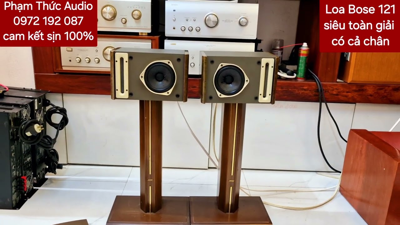 Siêu Phẩm Loa Bose 121 còn cả chân và sách vở- Ghép Đẩy Yamaha 2002M cực đẹp