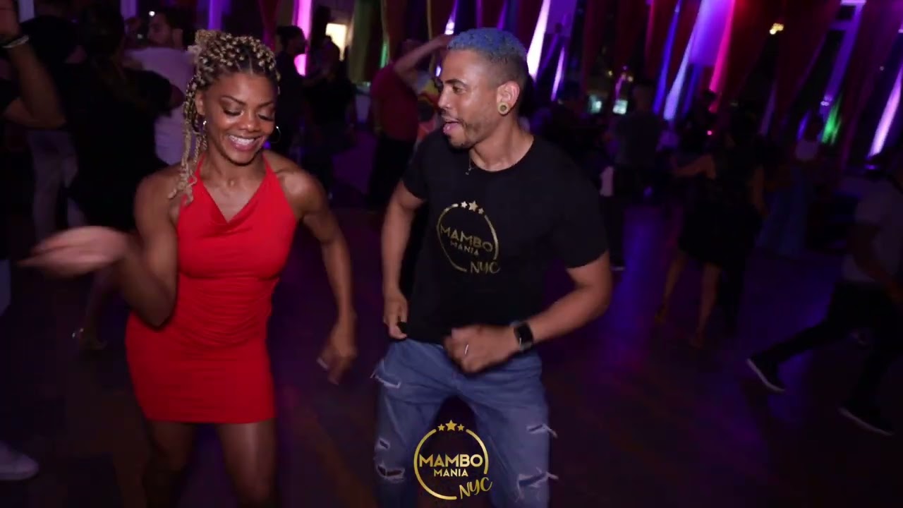 Joshua and Delia Madera dancing at MamboMania NYC