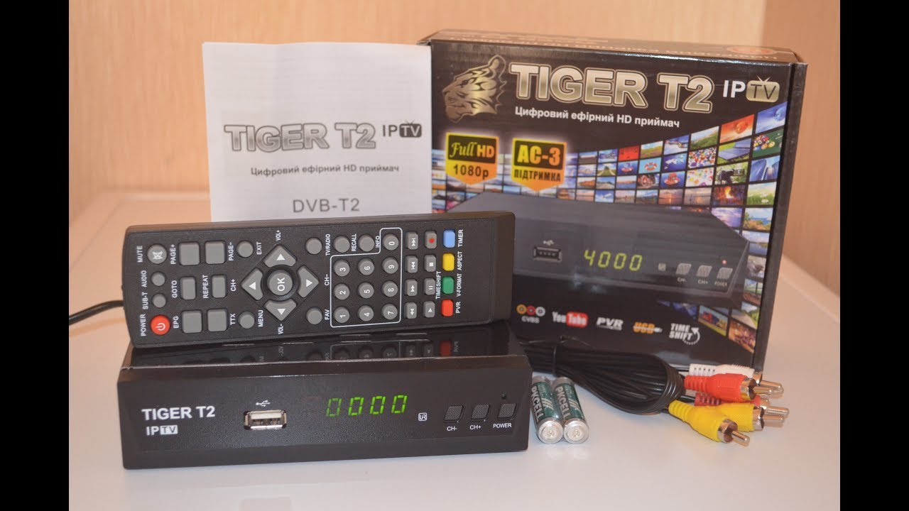 Суперхит! Tiger T2 IPTV DVB-T2 тюнер (ресивер) Т2 видео обзор и настройка