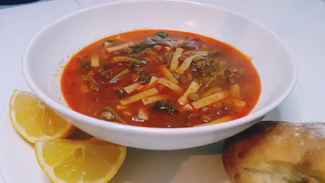 Ispanak Başlı Erişteli Yeşil Mercimek Çorbası Green Lentil Soup with Spinach Root Noodles #vlog