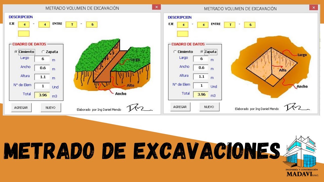 METRADO DE EXCAVACIÓN EN CIMIENTOS CORRIDOS Y ZAPATAS - MACRO - 2020💥