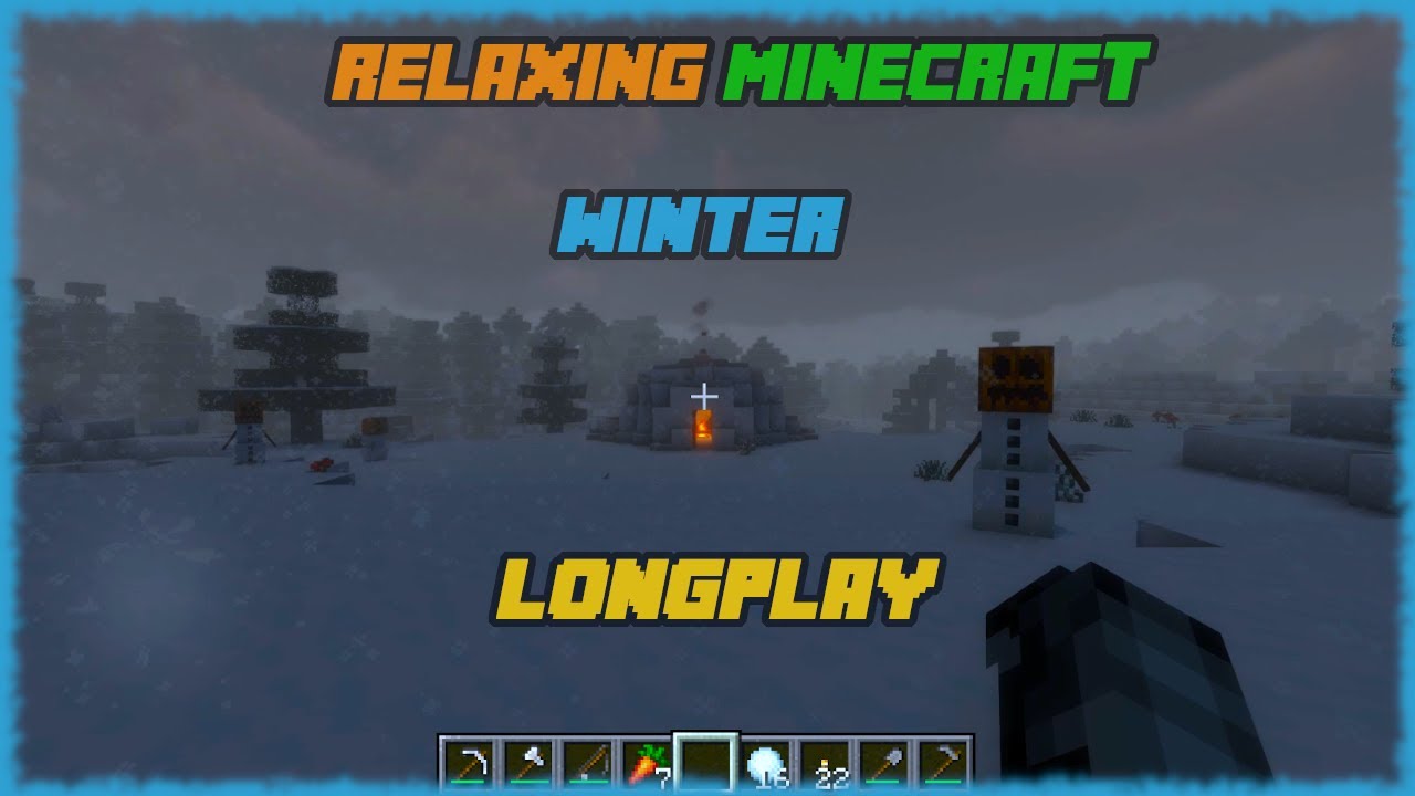 Minecraft - Relaxing Winter Longplay (Relax, Study, Sleep) [No Commentary]