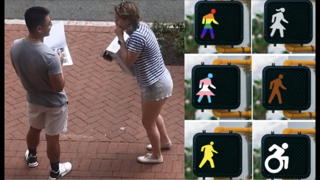 Students Sign Petition To Change 'White Man' Crosswalk Sign