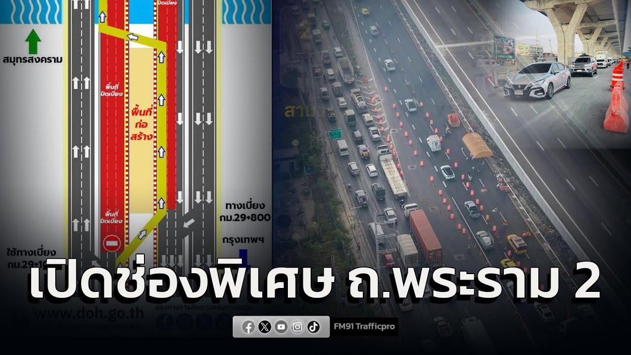 เปิดช่องพิเศษ ถ.พระราม 2 ระบายจราจรติดขัด และอัปเดตเส้นทางอื่นๆ กับคู่หูจราจร : 26 ม.ค. 69