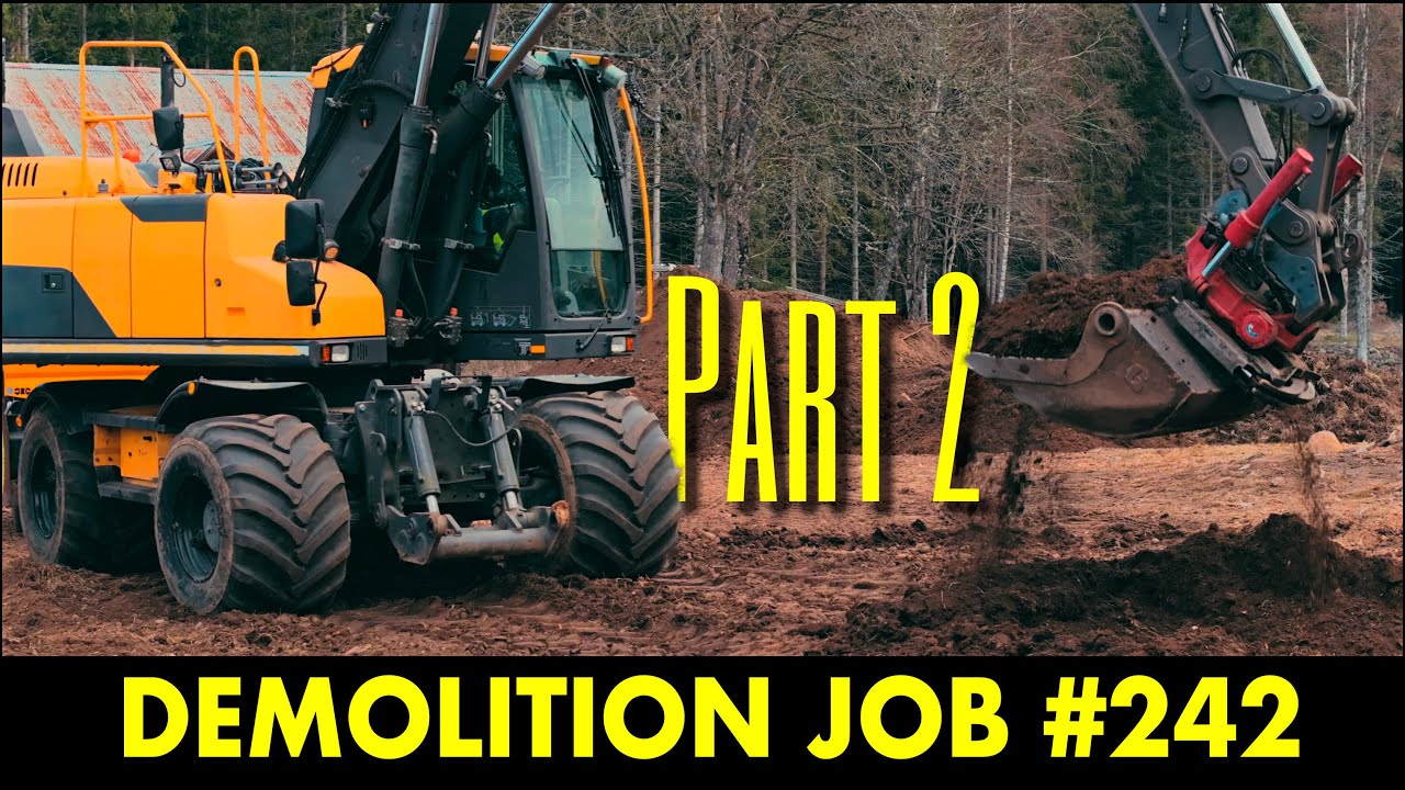 Volvo EW160D - House Demolition Job 