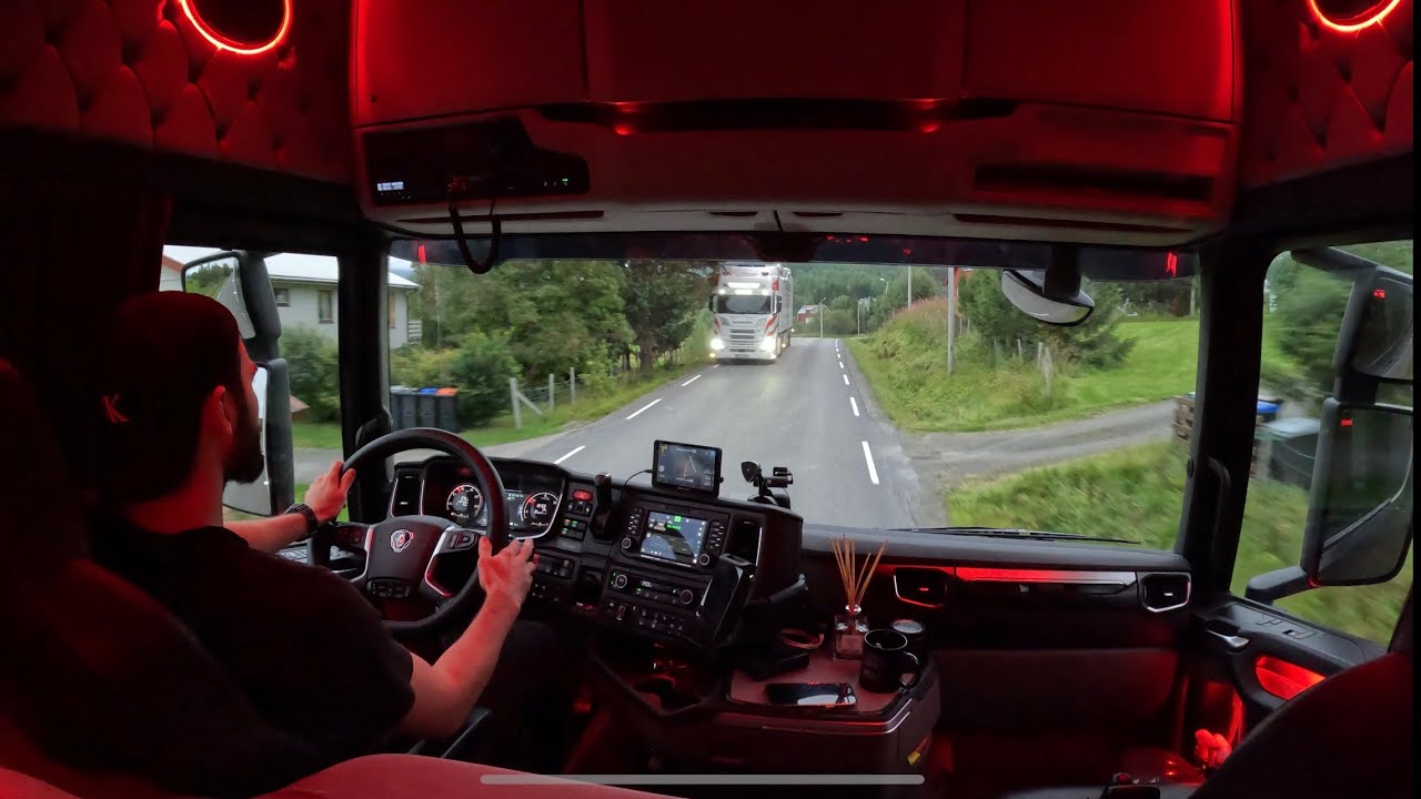🇳🇴Cabin POV Driving Scania R540 xT-Northern Norway-Road 825- 50 tons