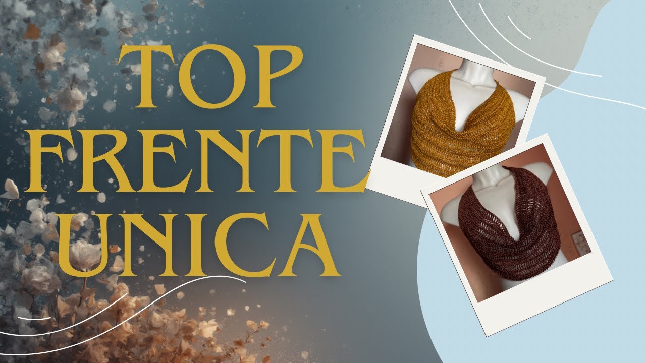Top frente única com fio de seda em crochê .