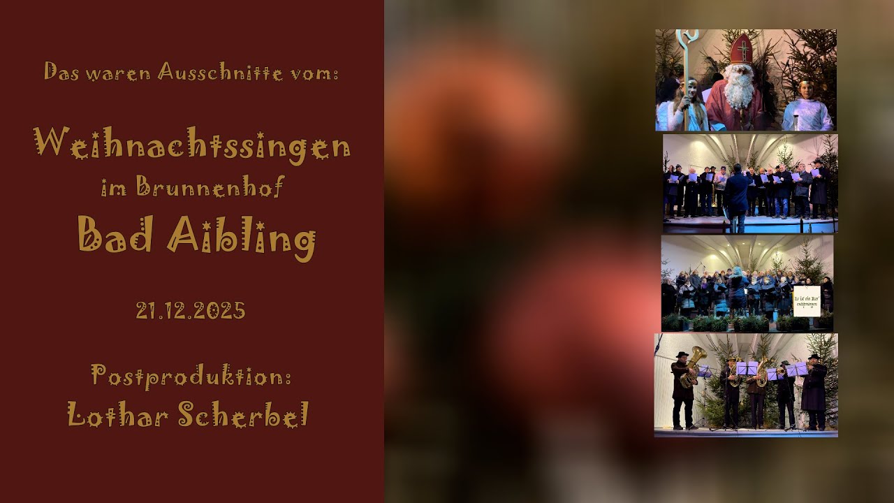 (Ö) Wir besuchen das Weihnachtssingen im Aiblinger Kurpark am Brunnenhof