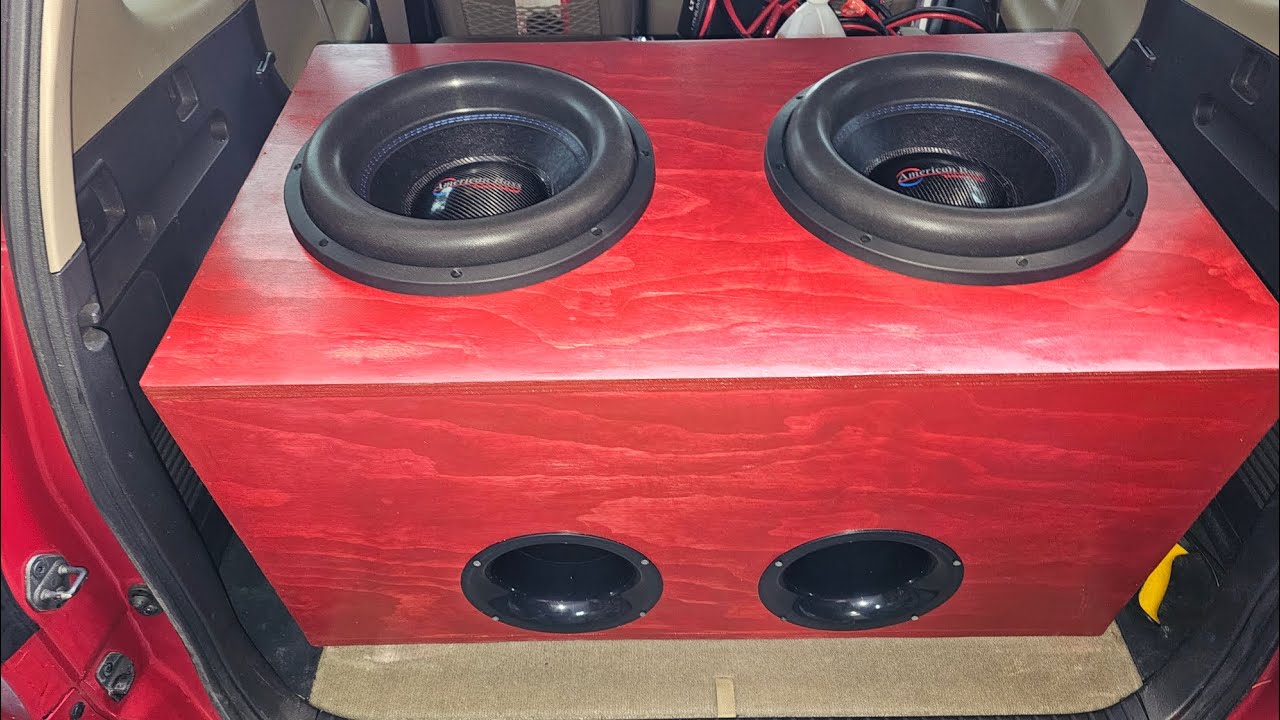 American Bass Xmaxxx 15's in custom aero ported enclosure. 