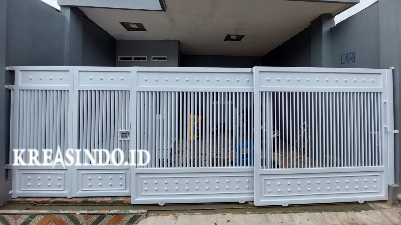Pintu Pagar Besi Double Sliding terpasang di Pondok Terong Depok