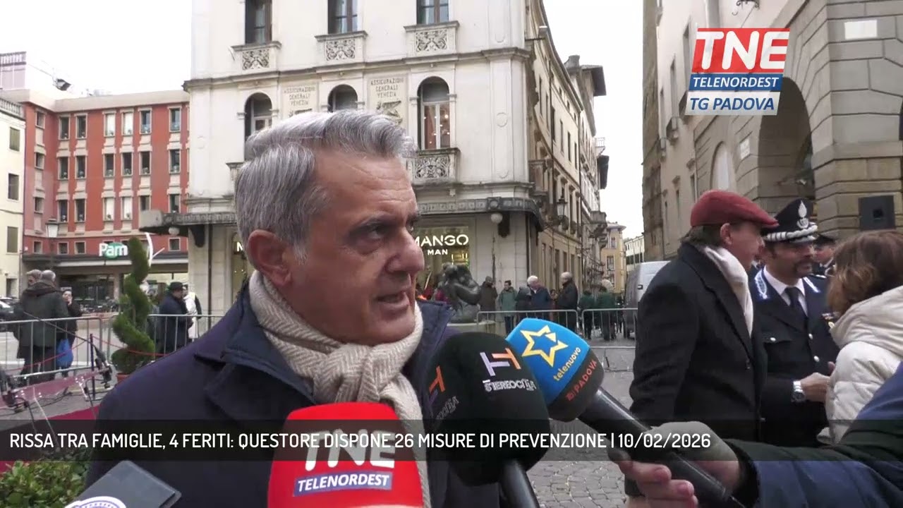 RISSA TRA FAMIGLIE, 4 FERITI: QUESTORE DISPONE 26 MISURE DI PREVENZIONE | 10/02/2026