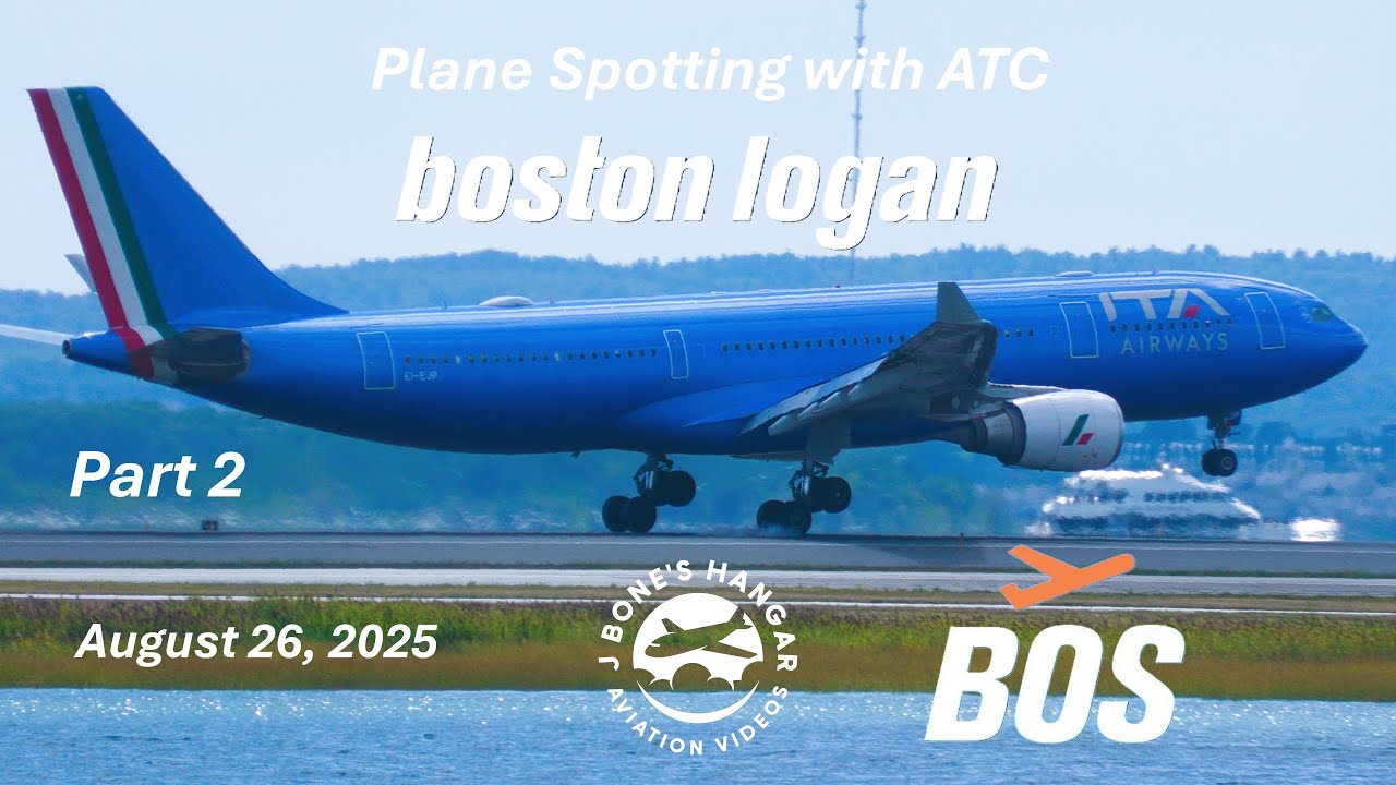 Plane Spotting Boston Logan Airport BOS With ATC Nonstop Action Part 2