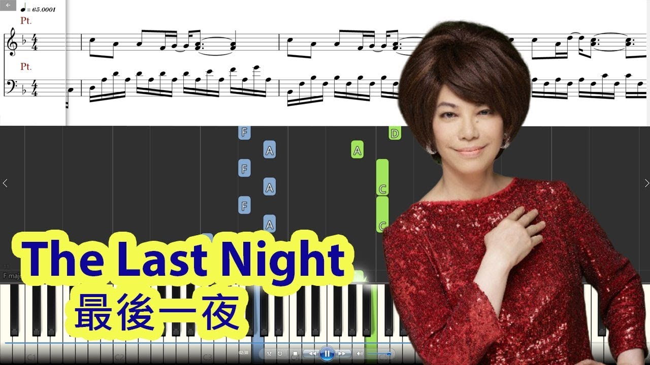 [Piano Tutorial] The Last Night | 最後一夜 - Tsai Chin | 蔡琴