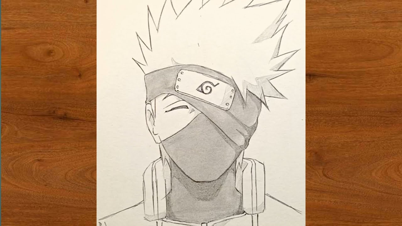How to draw Kakashi Hatake step by step