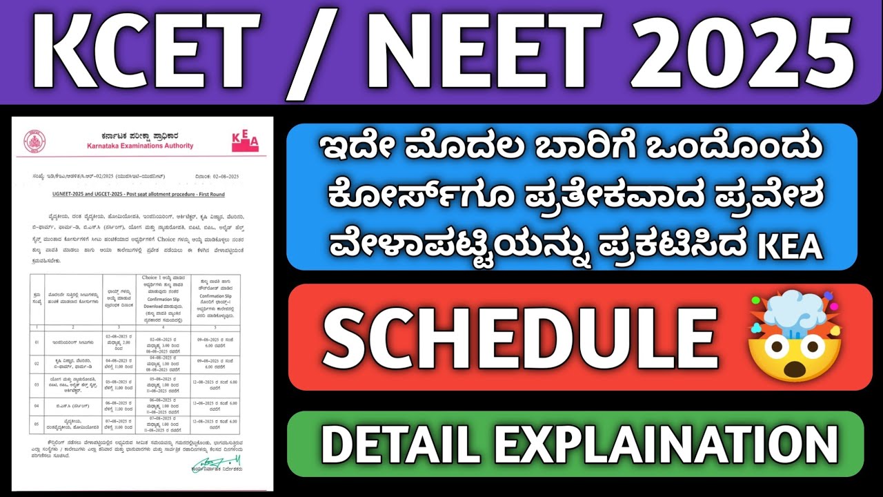 KCET AND NEET LATEST UPDATE 2025|KCET AND NEET RESULT 2025|KCET AND CHOICE ENTRY 2025|LATEST KEA|